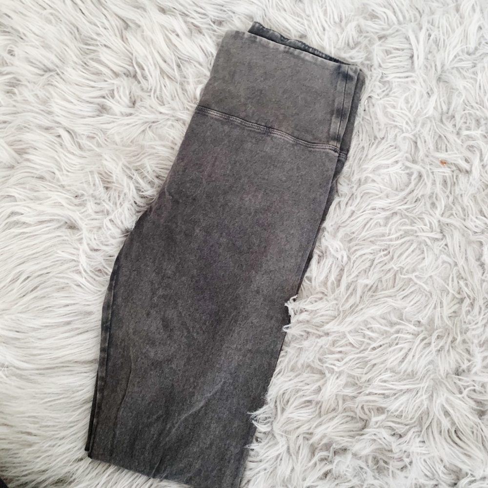 Acid Wash Grey Leggings